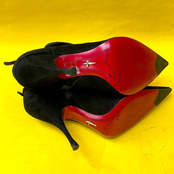 Black/dark red Cesare Paciotti leather booties - Picture 14 of 16